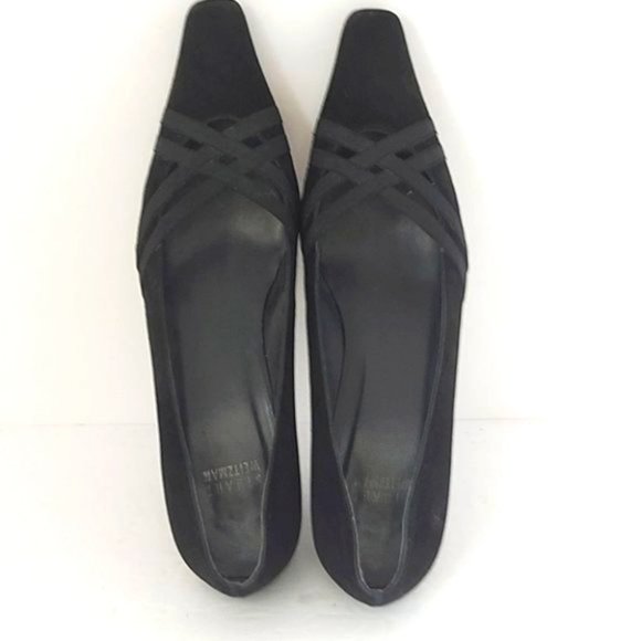 STUART WEITZMAN | Women's Suede Heels Black Size 7.5 - Picture 5 of 8